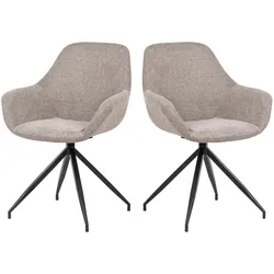 2er Set Drehstuhl Hudson Esszimmerstuhl Küchenstuhl Lounge Sessel Polsterstuhl