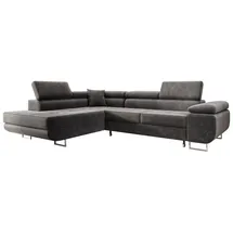 m-punkt Ecksofa Samt 3-Sitzer Grau