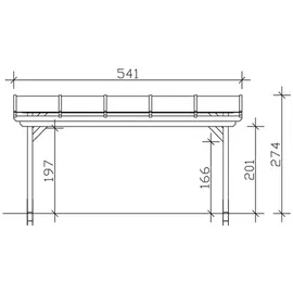 SKANHOLZ Sanremo 541 x 300 cm Fichtenholz schiefergrau