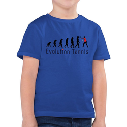 Shirtracer T-Shirt Tennis Evolution - Evolution Kind - Jungen Kinder T-Shirt blau 140 (9/11 Jahre)
