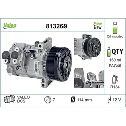VALEO 813269 Kompressor, Klimaanlage VALEO ORIGINS NEW OE TECHNOLOGIE