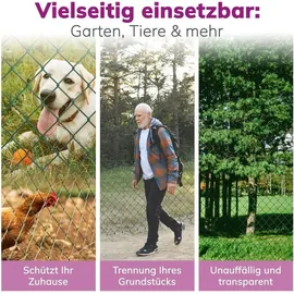 B!Home Maschendrahtzaun Gartenzaun grün : 80 cm x 15 m