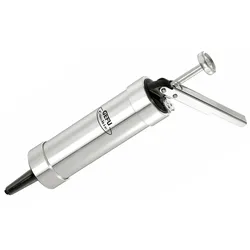 Gebäckpresse GEFU "COOKIE", silber, B:6cm L:21,5cm T:6cm Ø:5cm, Aluminium, Kunststoff, Gebäckpressen, vielseitig, präzise Dekoration, robust und langlebig