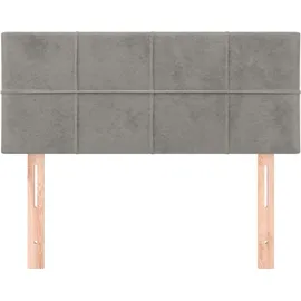 vidaXL Kopfteil Hellgrau 90x5x78/88 cm Samt