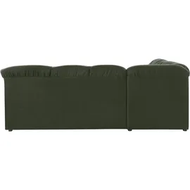 DOMO collection Eckcouch Polyester L-Form 246cm Grün