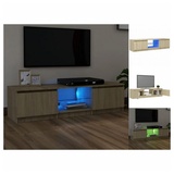 vidaXL TV-Schrank mit LED-Leuchten Sonoma-Eiche 140x40x35,5 cm