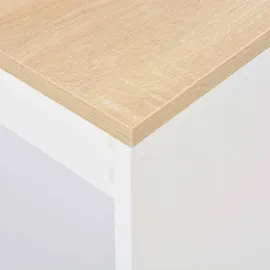 vidaXL Bartisch mit Regal 110 x 50 x 103 cm Weiß