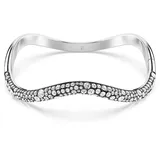 Swarovski Sublima Armreif, Weißes, Rhodiniertes Armband mit Strahlenden Kristallen im Rundschliff