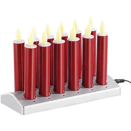 Lunartec LED-Akku-Kerzen 12 St. rot