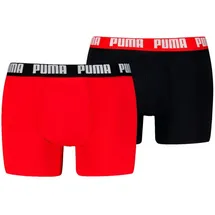 Puma MEN EVERYDAY BASIC BOXERS 2P in Black/Red - S