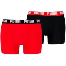 Puma MEN EVERYDAY BASIC BOXERS 2P in Black/Red - S