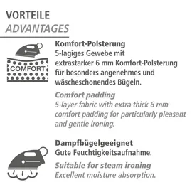 Wenko Bügeltischbezug Air Comfort mit Blitzbüglerzone XL/Universal, für schnelles Bügeln