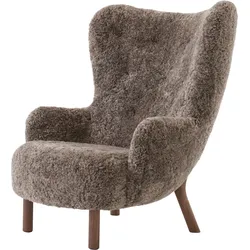 &Tradition Petra VB3 Sessel, walnuss geölt / sheepskin sahara