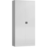 ClassiX Stahlschrank X-530347 signalweiß 92,0 x 42,0 x 194,5 cm, aufgebaut