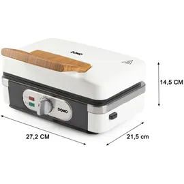 DOMO collection DOMO SANDWICH-WAFFEL-GRILL 3-IN-1 POWDER WHITE Sandwichmaker Weiß