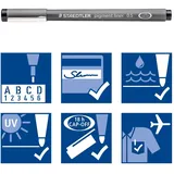 Staedtler pigment liner 308 Schwarz 8 Strichstärken | Gr.: onesize