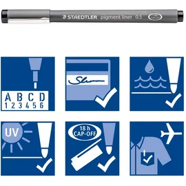 Staedtler pigment liner 308 Schwarz 8 Strichstärken | Gr.: onesize