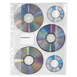Veloflex CD Hüllen A4 für 3 CD-ROM VE=5x10 Stück