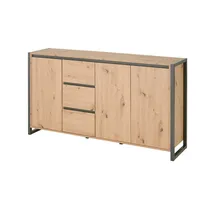 Finori Sideboard Denver 160 x 88 x 40 cm Braun/Grau