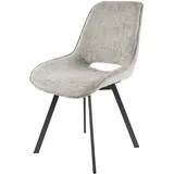 Esszimmerstuhl 4er-Set Tuville, Webstoff, modern drehbar, sandfarben, gepolstert und bequem