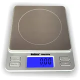 NOHLEX Feinwaage NTP500X 500g/0.01g Feinwaage Goldwaage Digitalwaage Laborwaage silberfarben