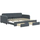 vidaXL Tagesbett 90 x 190 cm Dunkelgrau