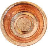 Handgehämmertes Kupferbecken, Tragbare Pediküre-Kupferschalen, 8 L Fassungsvermögen, Durchmesser 41 Cm, Der Rand Des Beckens Hat Ein Geschwungenes Design Für Hochzeitsfeiern, Gesichtswaschen, Fußbad U