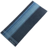 CelinaTex Wellness Saunatuch 80 x 200 cm dunkel blau Baumwolle Frotteehandtuch mit Stickerei Strandtuch