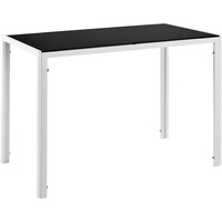 [en.casa] Esstisch schwarz/weiß Küchentisch Esszimmertisch Glas Tisch modern