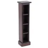 DESIGN DELIGHTS CD Dunkelbraun, Holz, 18x75x14.5 cm, Wohnzimmer, Regale, CD | DVD-Regale