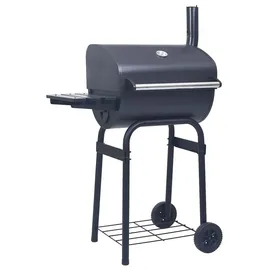 vidaXL Holzkohlegrill 75 x 48 x 120 cm Silber/Schwarz