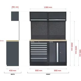 Tchibo - Feistos Werkzeugschrank »Apollo 5« - anthrazit