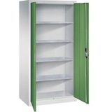 Californian Products CP Stahlschrank 8922-00 S10553 lichtgrau, rededagrün 93,0 x 60,0 x 195,0 cm, aufgebaut