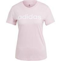 adidas Damen T-Shirt (Short Sleeve) W Lin T, Clear Pink/White, GL0771, XS