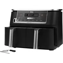 Ninja Foodi MAX Dual Zone AF451EU 9,5 l schwarz mit digitalem Bratenthermometer