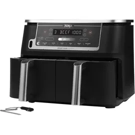 Ninja Foodi MAX Dual Zone AF451EU 9,5 l schwarz mit digitalem Bratenthermometer