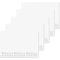 SIGEL HO301/5 Papier-Schreibtischunterlage, ca. DIN A2, mit aktuellem 3-Jahres-Kalender, 30 Blatt, dotted, 5 Stück - mit abgerundeten Ecken, vegan, aus nachhaltigem Papier