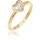 Elli Ring 925 Sterling Silber Herz in Gold | Gr.: 58
