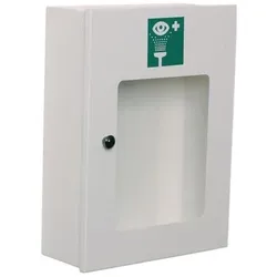 B-safety Augenspülschrank leer Stahlblech,weiß pulv.m.Sichtfenster