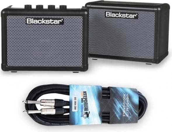 Blackstar Fly 3 Bass Stereo Pack Mini-Verstärker-Set mit Klinkenkabel, Instrumentenverstärker