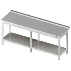 Stalgast Edelstahl Arbeitstisch mit Grundboden, 2800x700x850 mm, ohne Aufkantung, verschweißt
