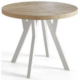 alpi möbel OVO Ø 100-200 cm braun/weiß