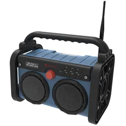Bluetooth DAB+, FM Radio Tragbar Staubresistent, Spritzwassergeschützt IP44 (Schwarz, Blau) DAB85BL 