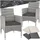 Tectake Rattansessel 57 x 59 x 85 cm 2 St. inkl. Sitzbezüge 4 St. hellgrau/creme