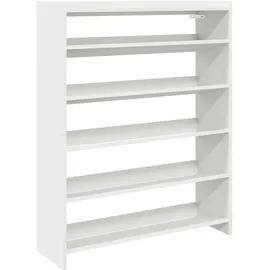 vidaXL Schuhregal 80 x 100 x 25 cm weiß