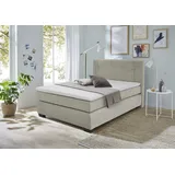 Jockenhöfer Boxspringbett »Family, inklusive 7-Zonen-TTFK-Matratzen und Kaltschaumtopper«, erhältlich in den Breiten 120,140 & 180cm, beige 403/07, , 21492965-0 Luxus-Microfaser flauschig,