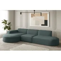 Fun Möbel Ecksofa Designersofa PALMA in Stoff Opera Velvet