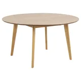 Actona Roxby Esstisch Rubberwood/Holzwerkstoff Ø140x76 cm, Ø: matt Eiche Gebeizt,