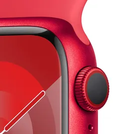 Apple Watch Series 9 GPS + Cellular 41 mm Aluminiumgehäuse (product)red, Sportarmband (product)red S/M