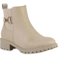 VAN HILL Damen Leicht Gefüttert Klassische Stiefeletten Profil-Sohle Schuhe
